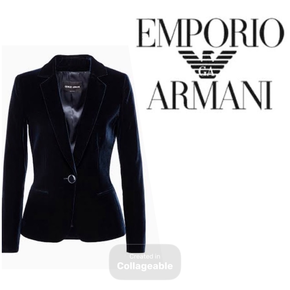 ‼️WOW‼️Emporio Armani Black Velvet Blazer🖤